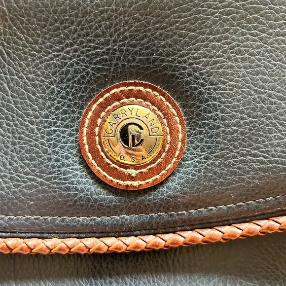 Vintage Carryland Bag (Navy and Brown) - Picture 2 of 6